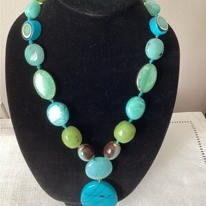 Chico Vintage Blue and Green Necklace